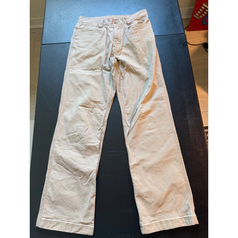 The North Face Mens TB1T Canvas Work Pants Khaki Tan Straight Leg Size 30